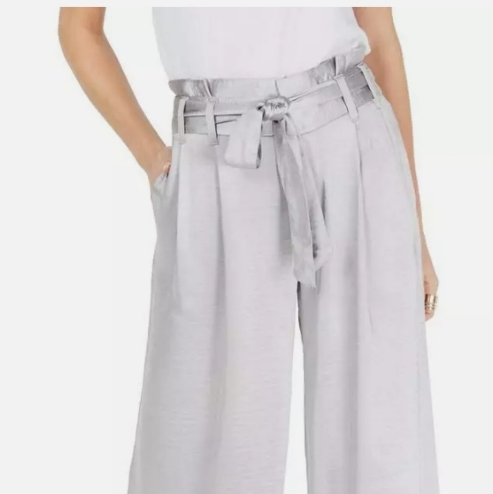 Inc Satin Wide-Leg Waist Pants size 16